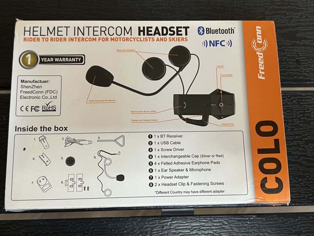 Bluetooth-мотогарнитура для шлема FreedConn FDC COLO RC nfc