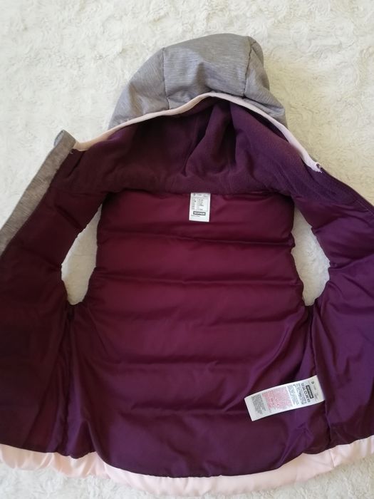 Gruby bezrękawnik z kapturem Decathlon r. 98