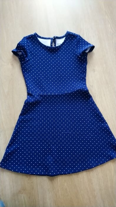 Sukienka granatowa w kropki r 116