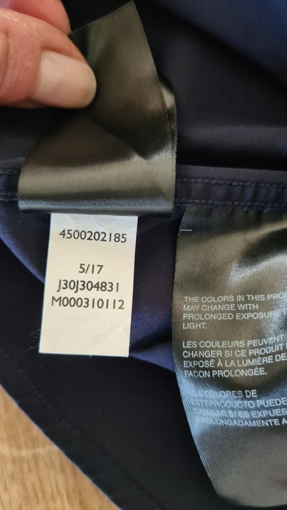 Elegancka garniturowa koszula Calvin Klein. Granatowa. XXL / XL. Długi