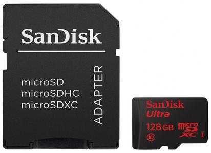 SanDisk Ultra 128GB microSDXC Memory Card With Adapter