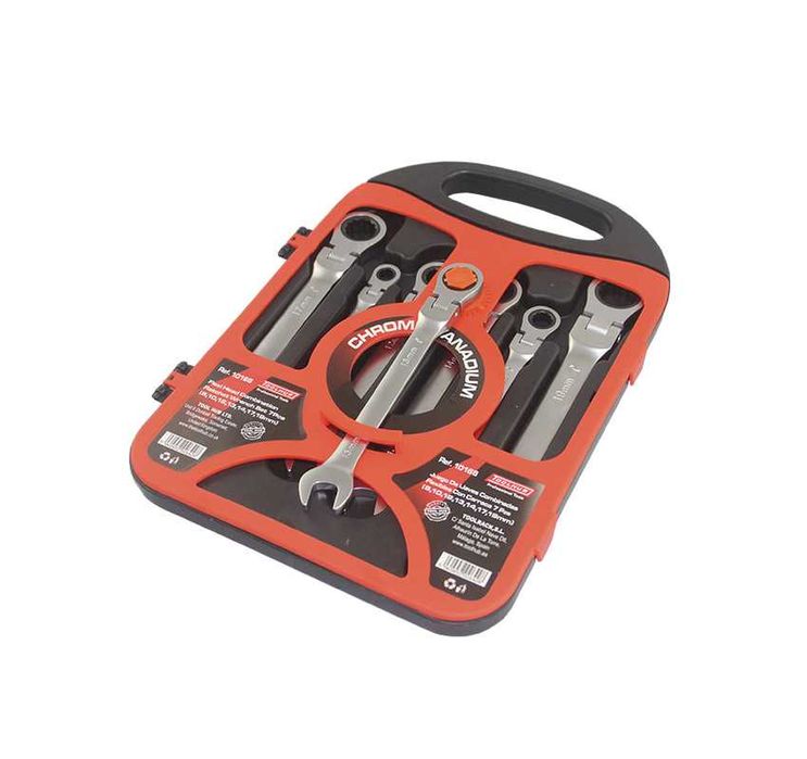 (Com Iva) Jogo de 7 Chaves Boca Luneta Articuladas Com Roquete