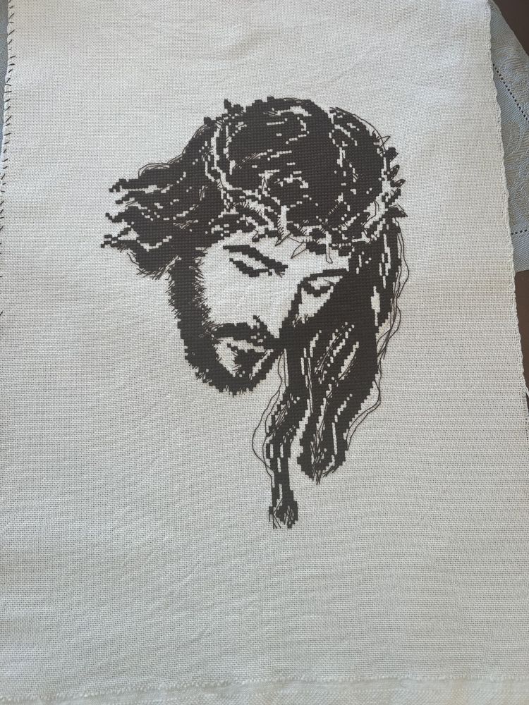 Haft krzyżykowy Pan Jezus