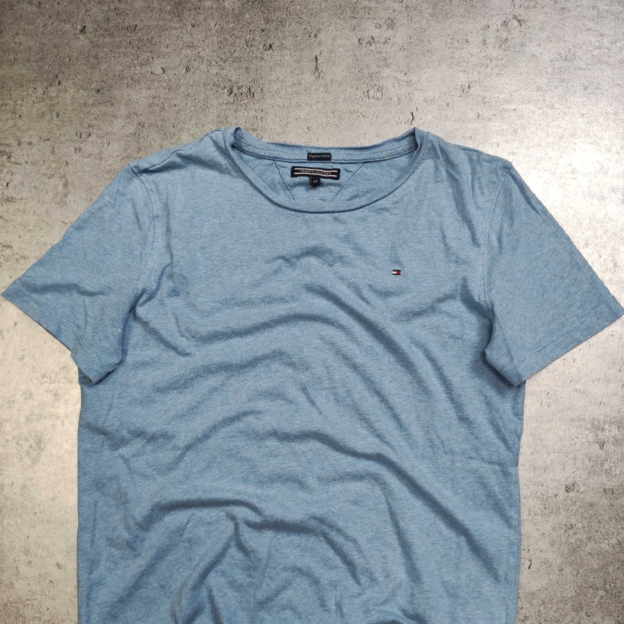 DAMSKA Koszulka PREMIUM Bawełna Błękitna Tommy Hilfiger Małe Logo