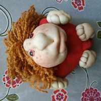 Кукла-попик домовёнок игрушка сердце подарок оберег талисман