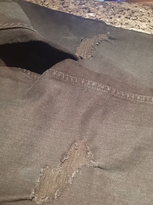 Jeans 46 skinny granat Pull Bear limited dziury denim spodnie tkmaxx