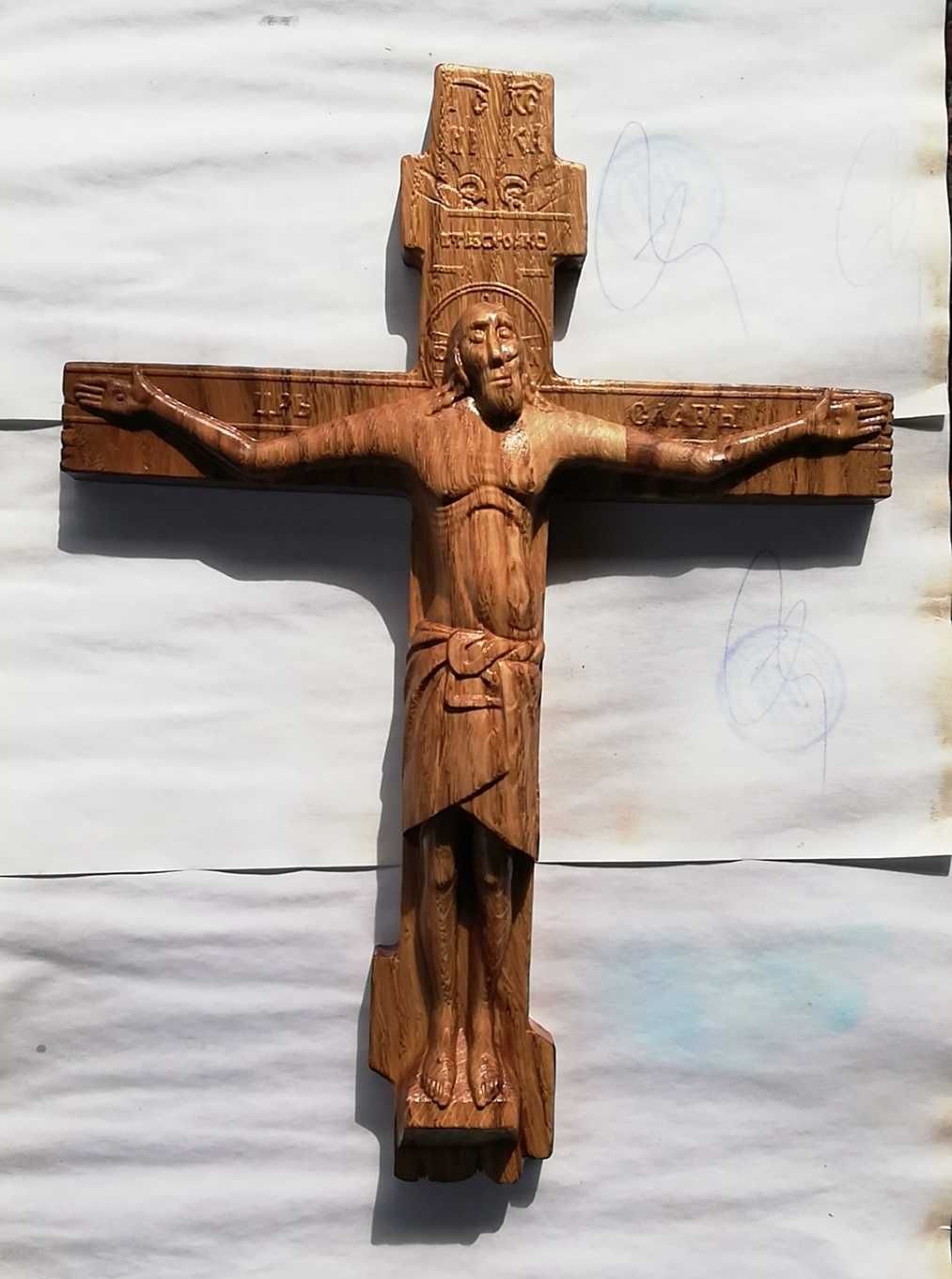 Годеновский Крест Животворящий, большой 33 см, резной, дуб