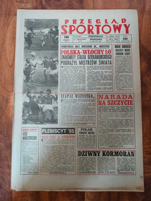 Przegląd sportowy 18.11.1985