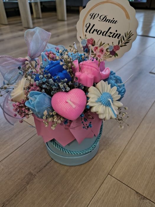 Flower box ze świec sojowych