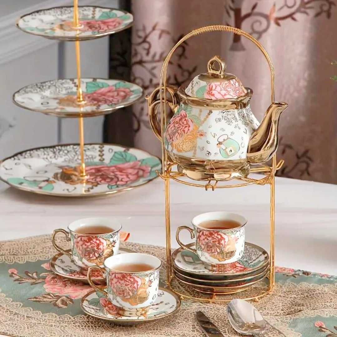 Conjunto para Café de Cerâmica com 19 Peças Novas