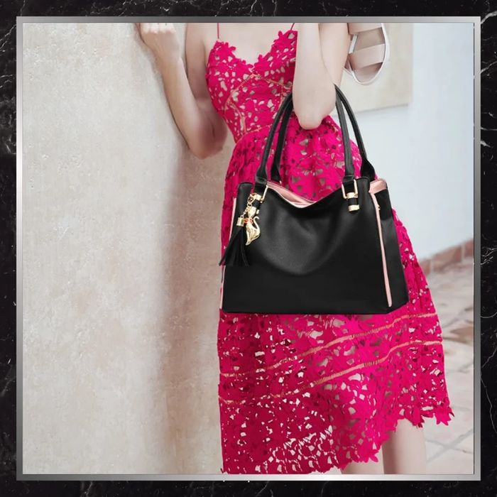 Torebka damska shopper bag czarna eko skóra BAD&BAGS