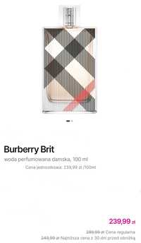 Perfumy damskie Burberry Brit 100ml