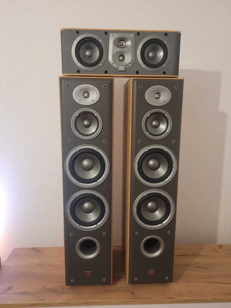 JBL E80 Głośniki, kolumny stereo + głośnik centralny