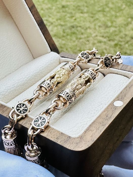 Золото ексклюзивний золотий ланцюг Святий Микола вага 109 г