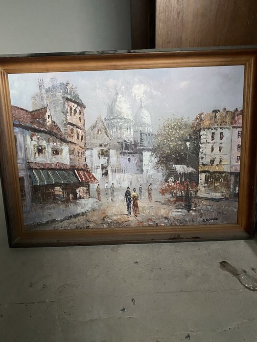 Картина "Vue de la Place du Tertre" репродукция