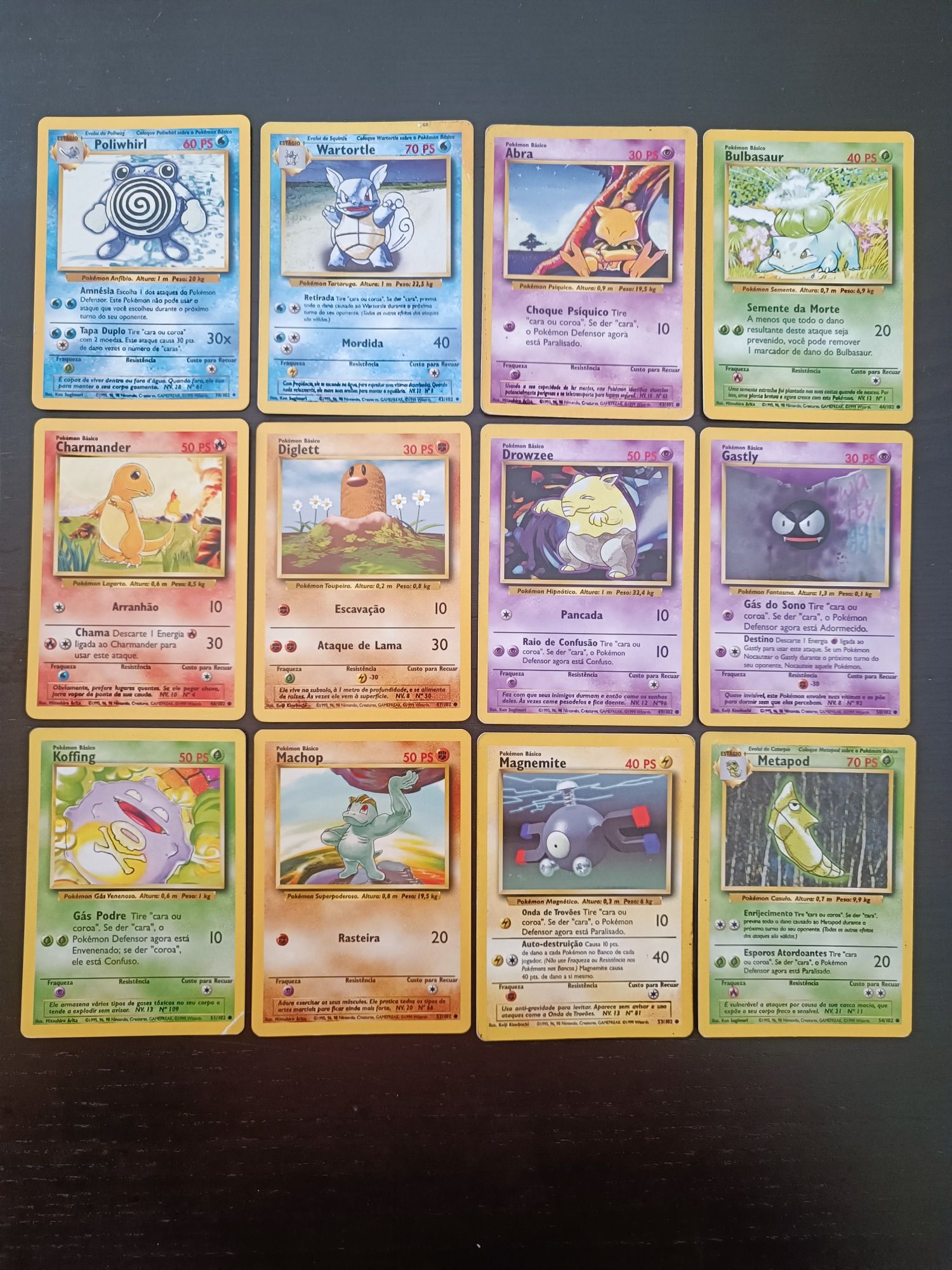 Cartas Pokémon base set / jungle / fossil