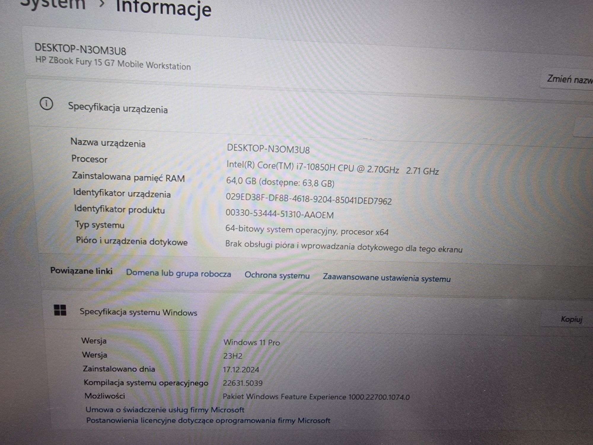 HP Zbook Fury 15 G7 Mobile Workstation  NVMe SSD  512GB Windows 11 pro