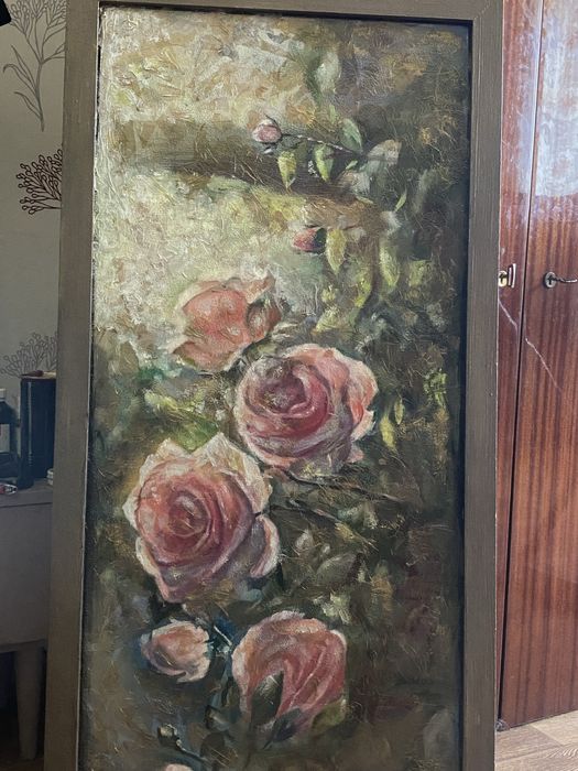 Картина  1110/65см  с рамкой ,масло , текстура