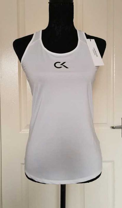 Biały sportowy top Calvin Klein Performance