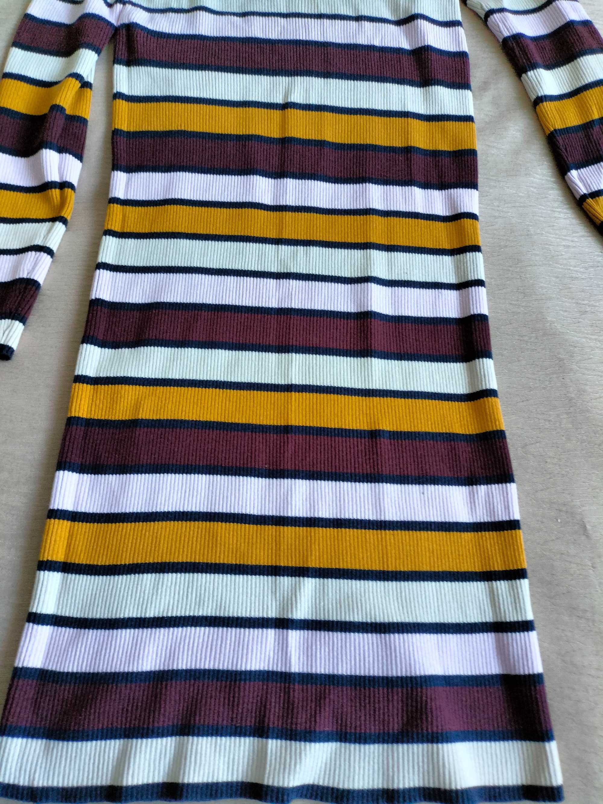 Dwie prążkowane sukienki r. M/L cena za dwie