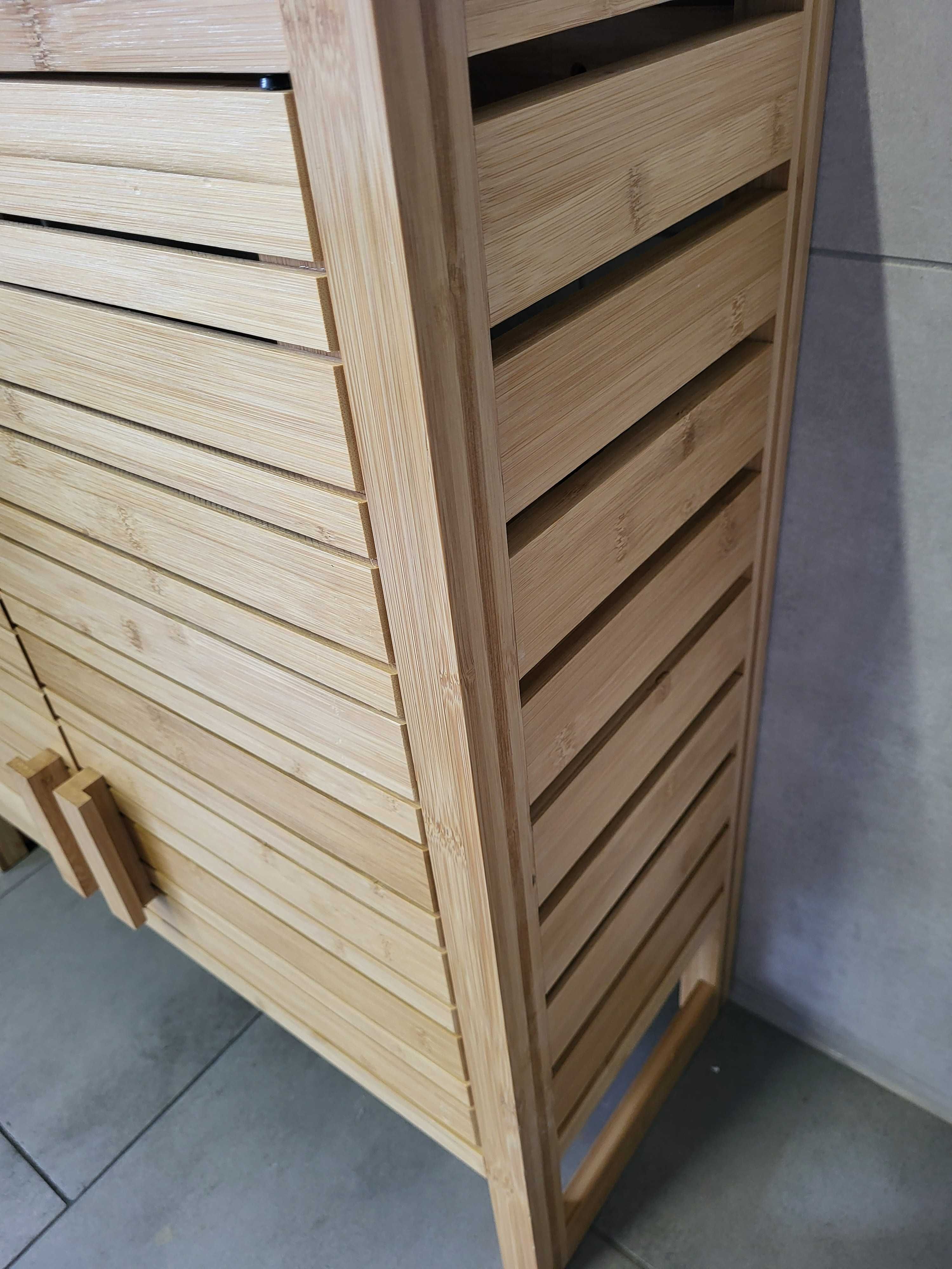 3R198 złożona bambusowa półka szafka łazienkowa do przechowywania