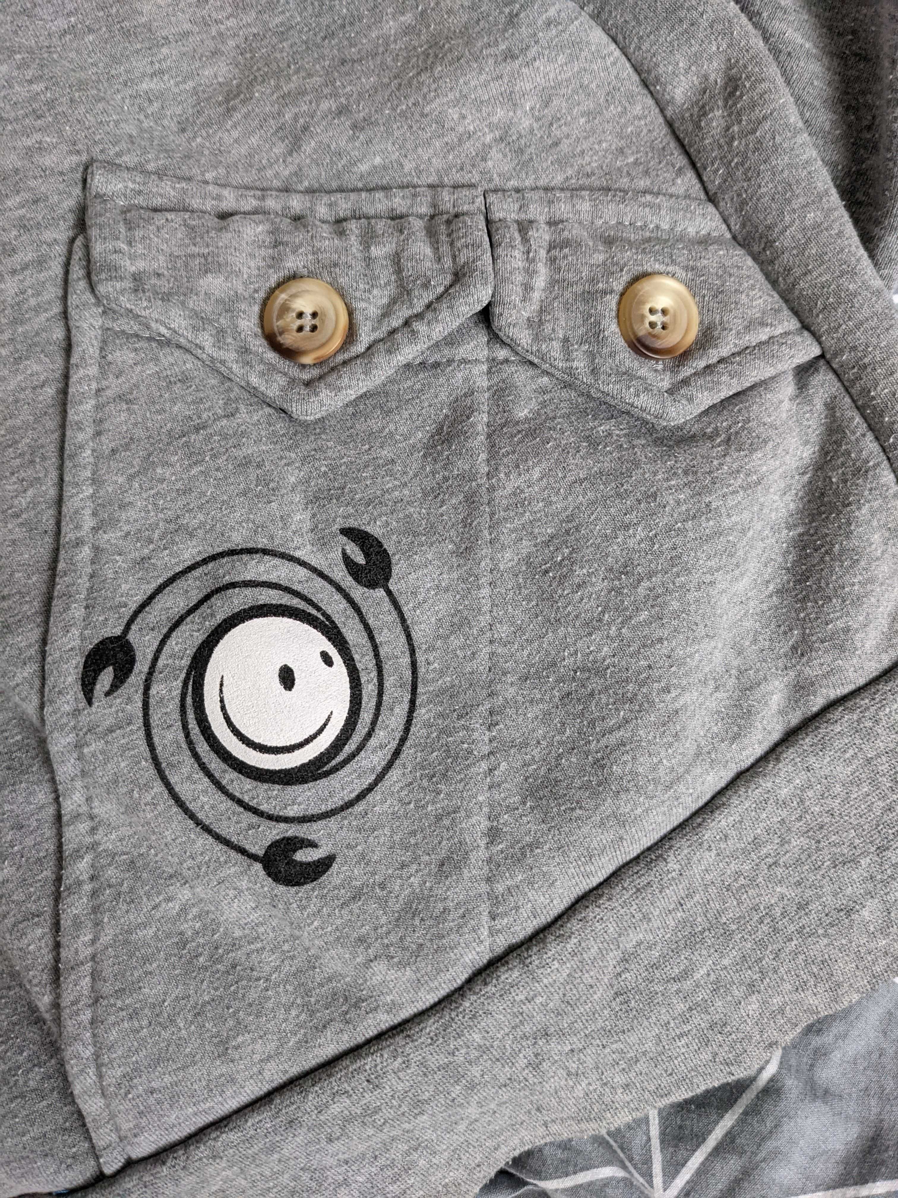Bluza z kapturem Turbokolor siwa rozmiar M