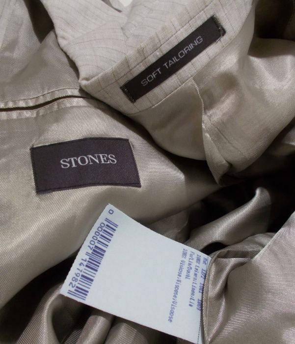 Новый костюм бежевый в полоску льняной 'Stones' 56р