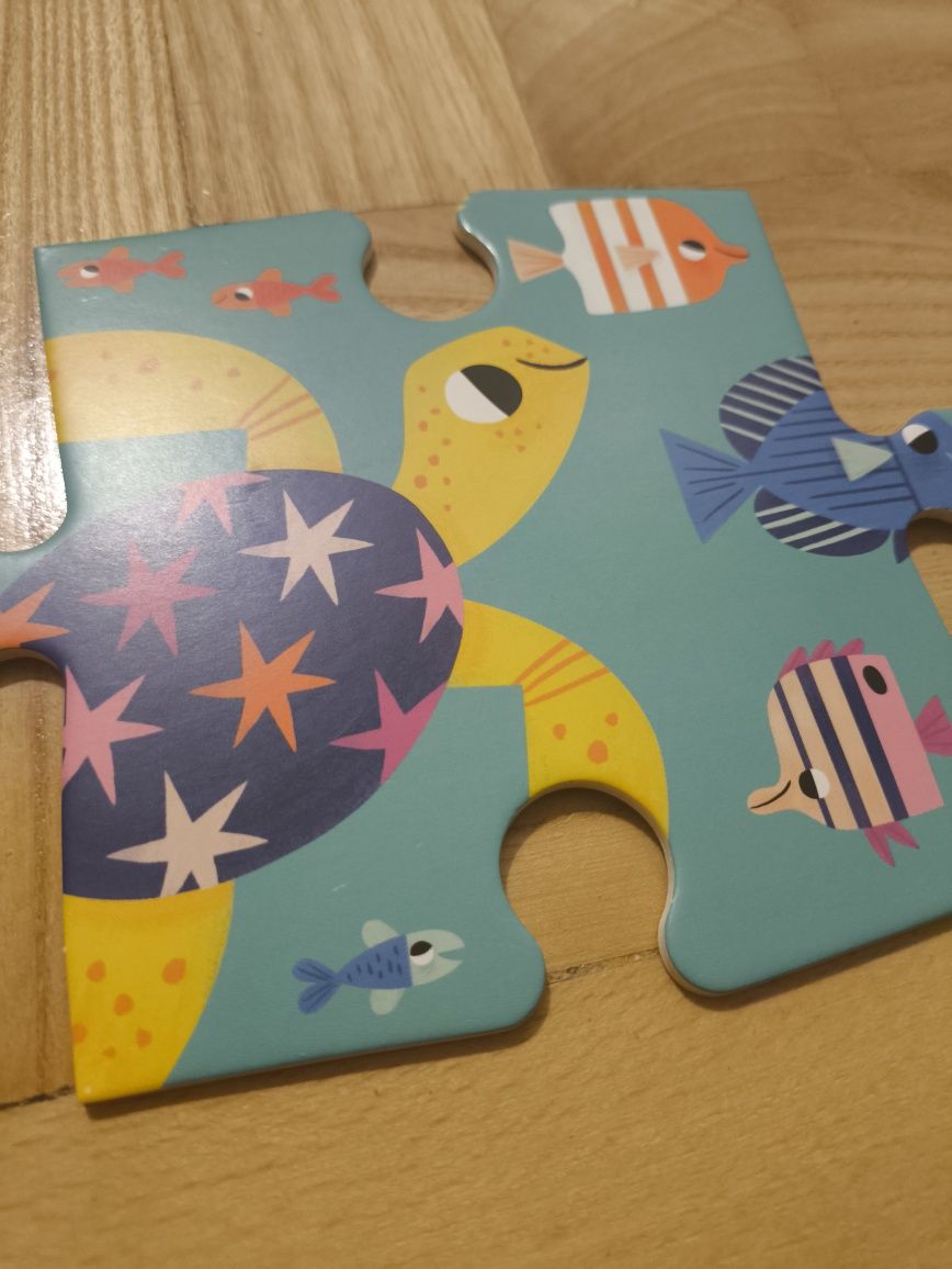 Puzzle puzle z okienkiem powodny świat ocean party Lift the flap Mudpu