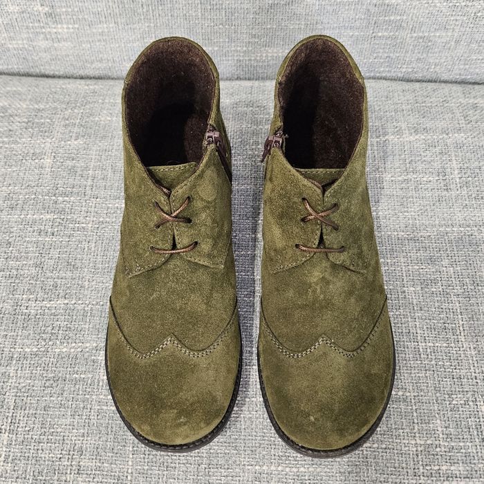 Женские полуботинки - броги, натуральная замша, новые