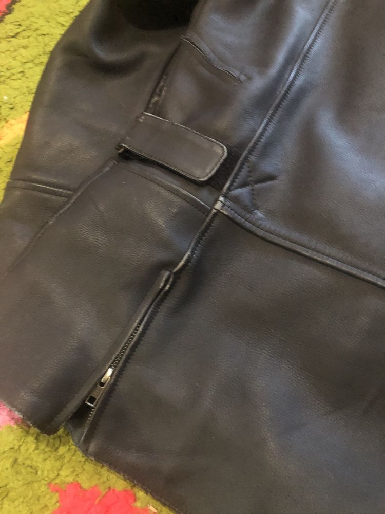 Крутейшая Мото кожаная куртка в Бобер стиле от DIFI Italy М,L