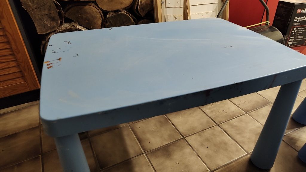 Mamut ikea stolik + dwa krzesła