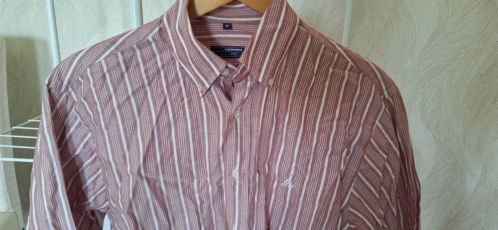 Camisa Quebramar - riscas vermelhas e brancas