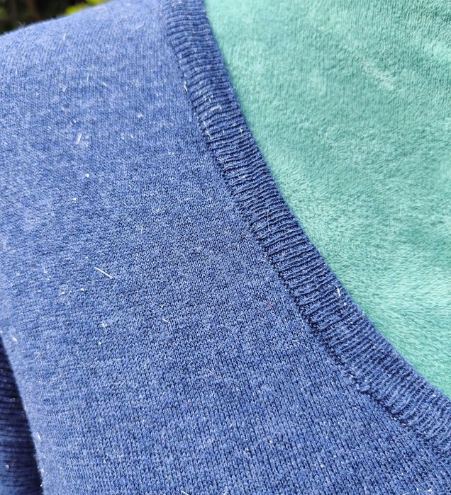 Granatowy sweter bluzka Mango S 35 M 38 oversize granat bawełna