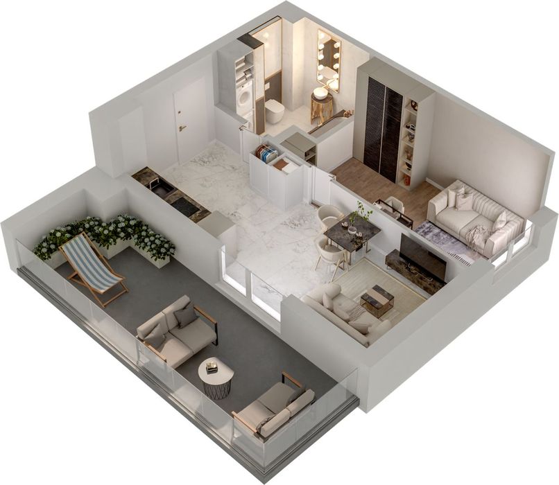 Mieszkanie o pow.41,21m2+taras 19m2 "Ożarowska 35" Ożarów Maz