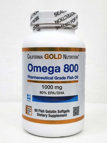 Рыбий жир омега-3 California Gold Nutrition Omega 800, 90 капсул