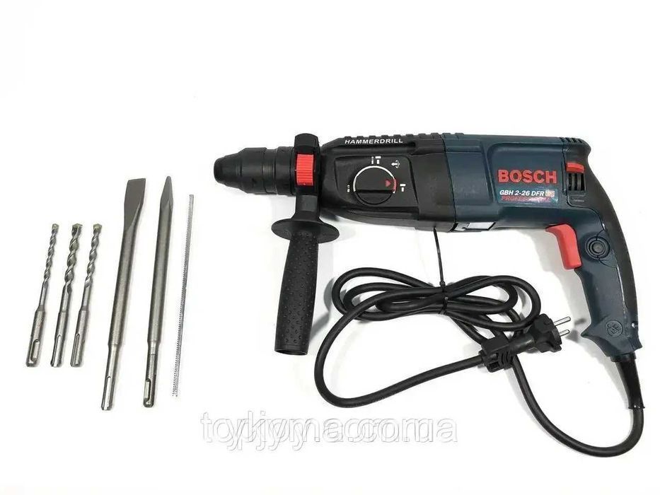 Перфоратор Bosch 2-26 DRE прямий (800Вт 6100уд 2.7дж кейс лопатки ) PL