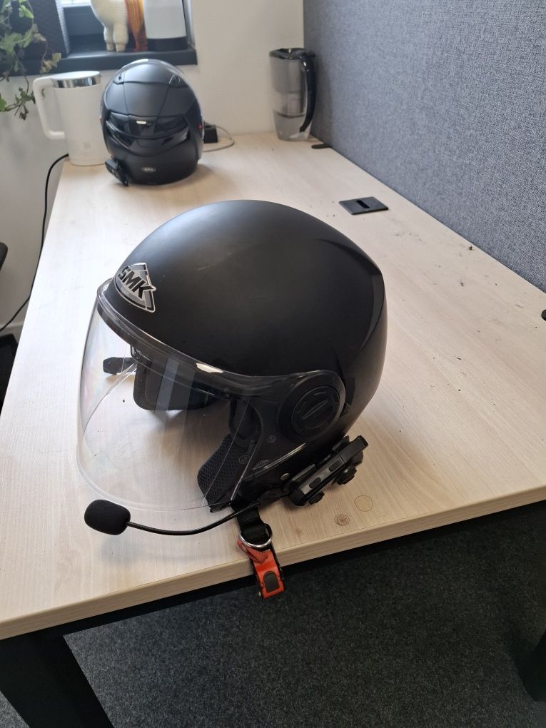 Kask otwarty SMK Cooper  XL z interkomem