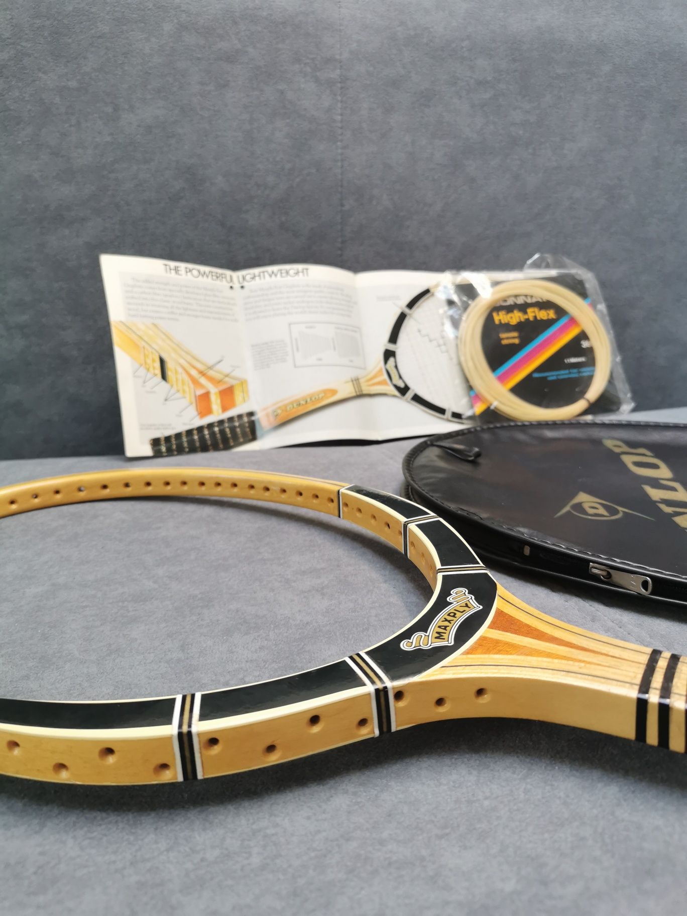 Dunlop Maxply Fort Graphite / Rakieta drewniana tennis / Vintage Retro