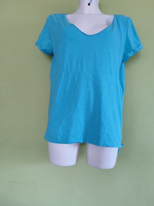 Niebieska bawełna bluzka rozmiar L