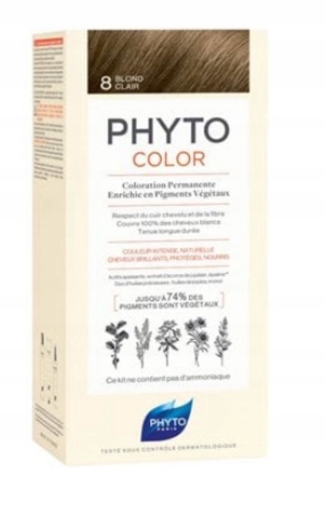 Phyto Phytocolor 8 Jasny Blond Pigmentami Roślinnymi