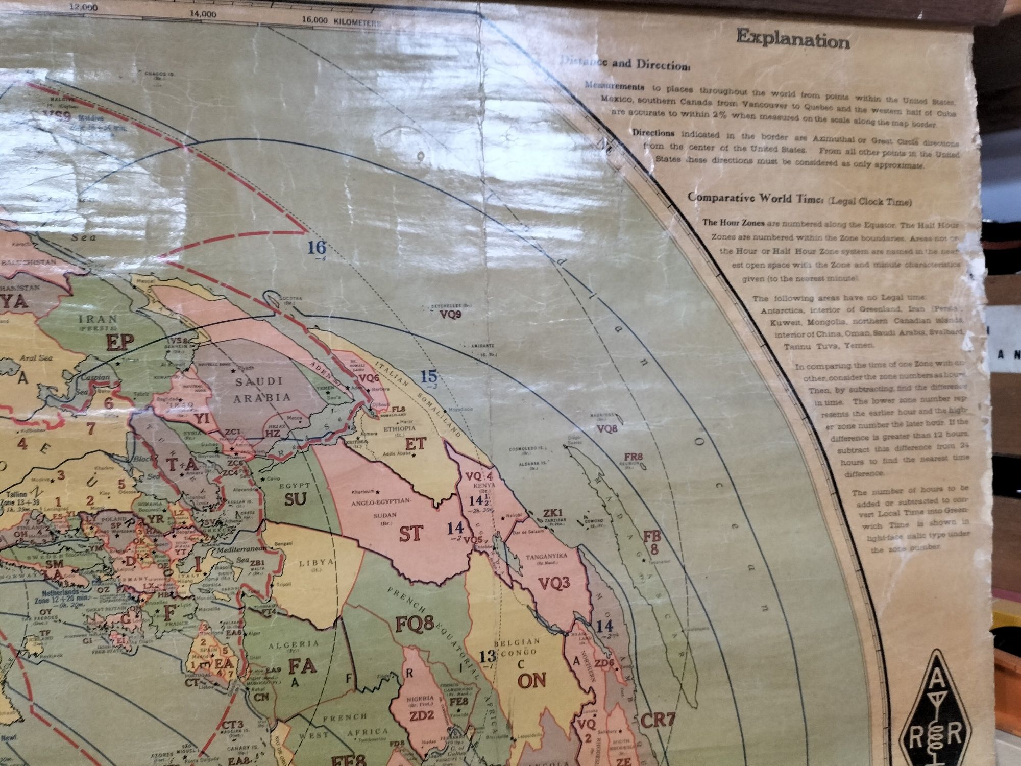 American Radio Relay Map of the World