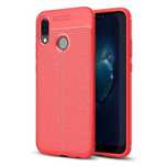 Futerał Litchi do Huawei P20 Lite Czerwony