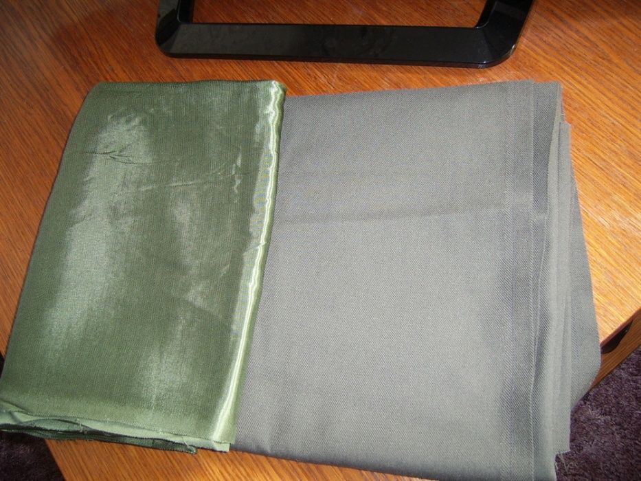 Отрезы военной костюмной ткани ( полынь, цвета хаки и морская волна )