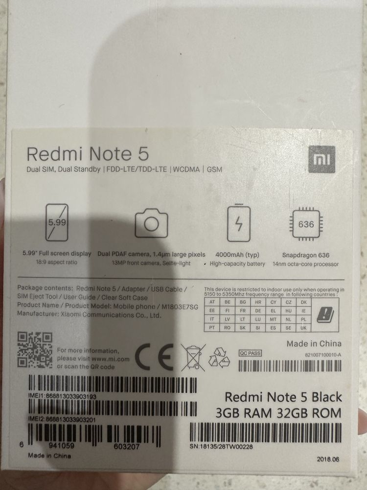 Продам телефон  Xiaomi Redmi note 5