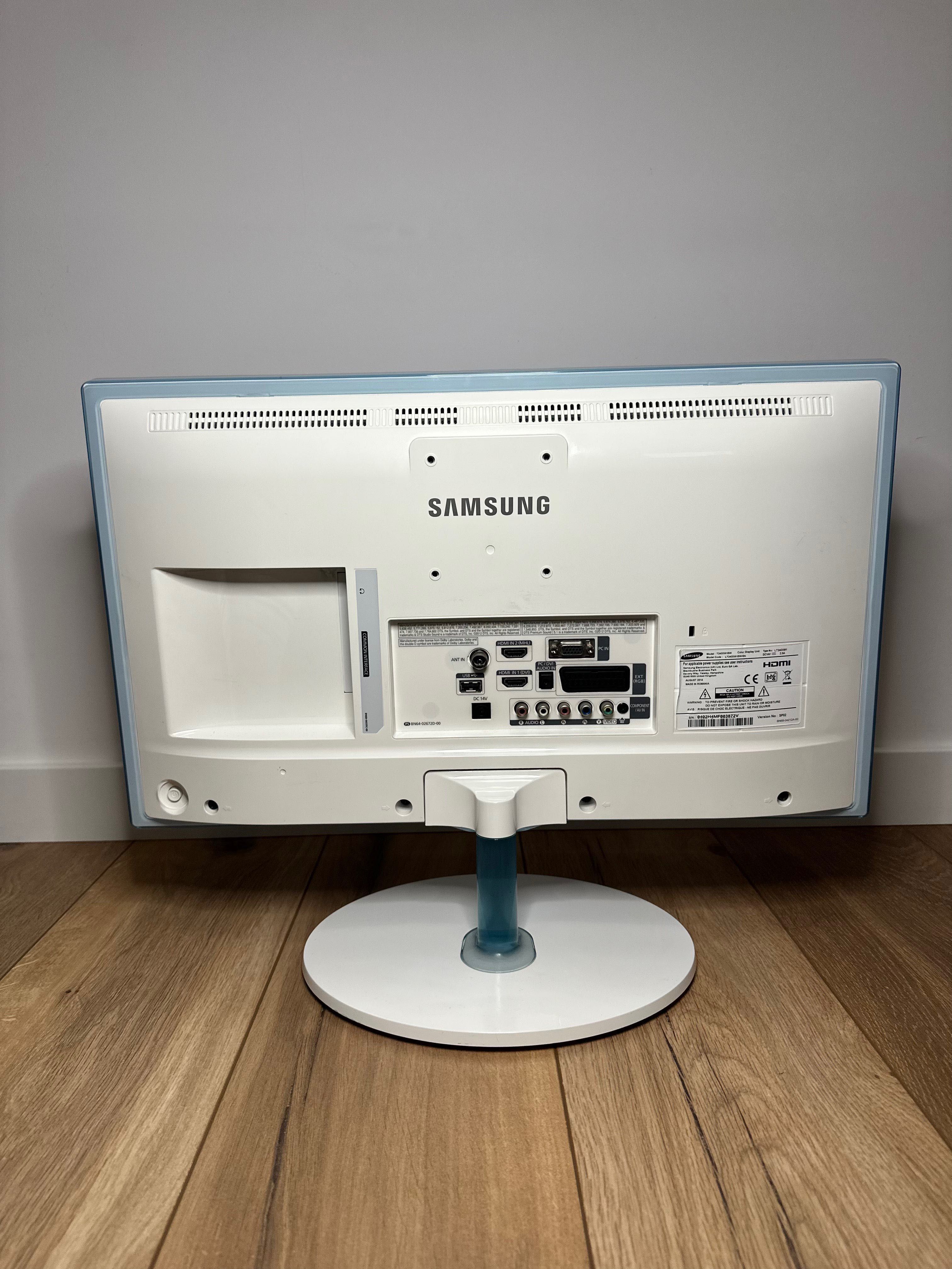 Samsung T24D391EW 24" LED Full HD Monitor TV + pilot + zasilacz