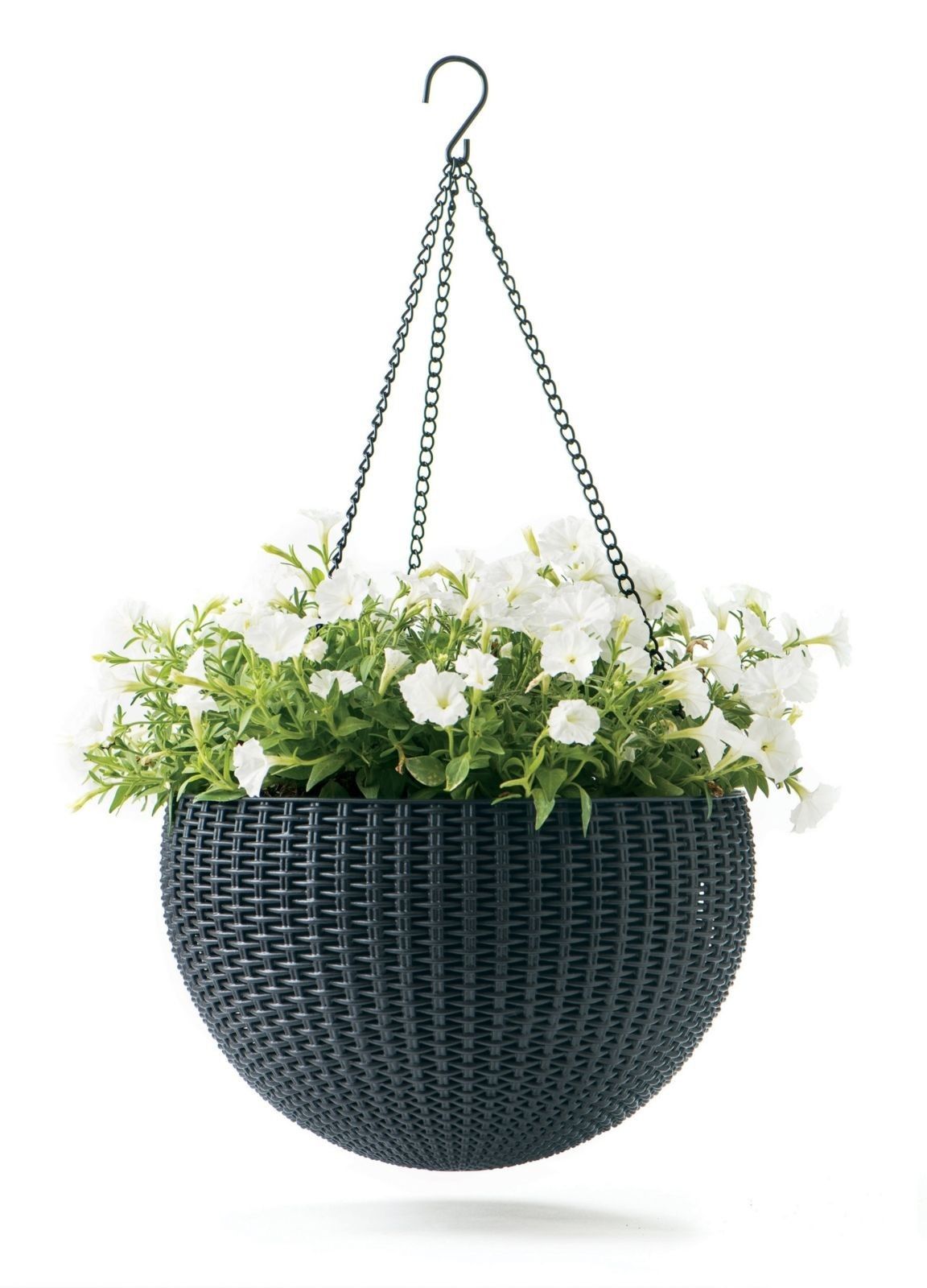 Doniczka wisząca Keter Hanging Sphere 35x22 cm Doniczka z łańcuszkiem