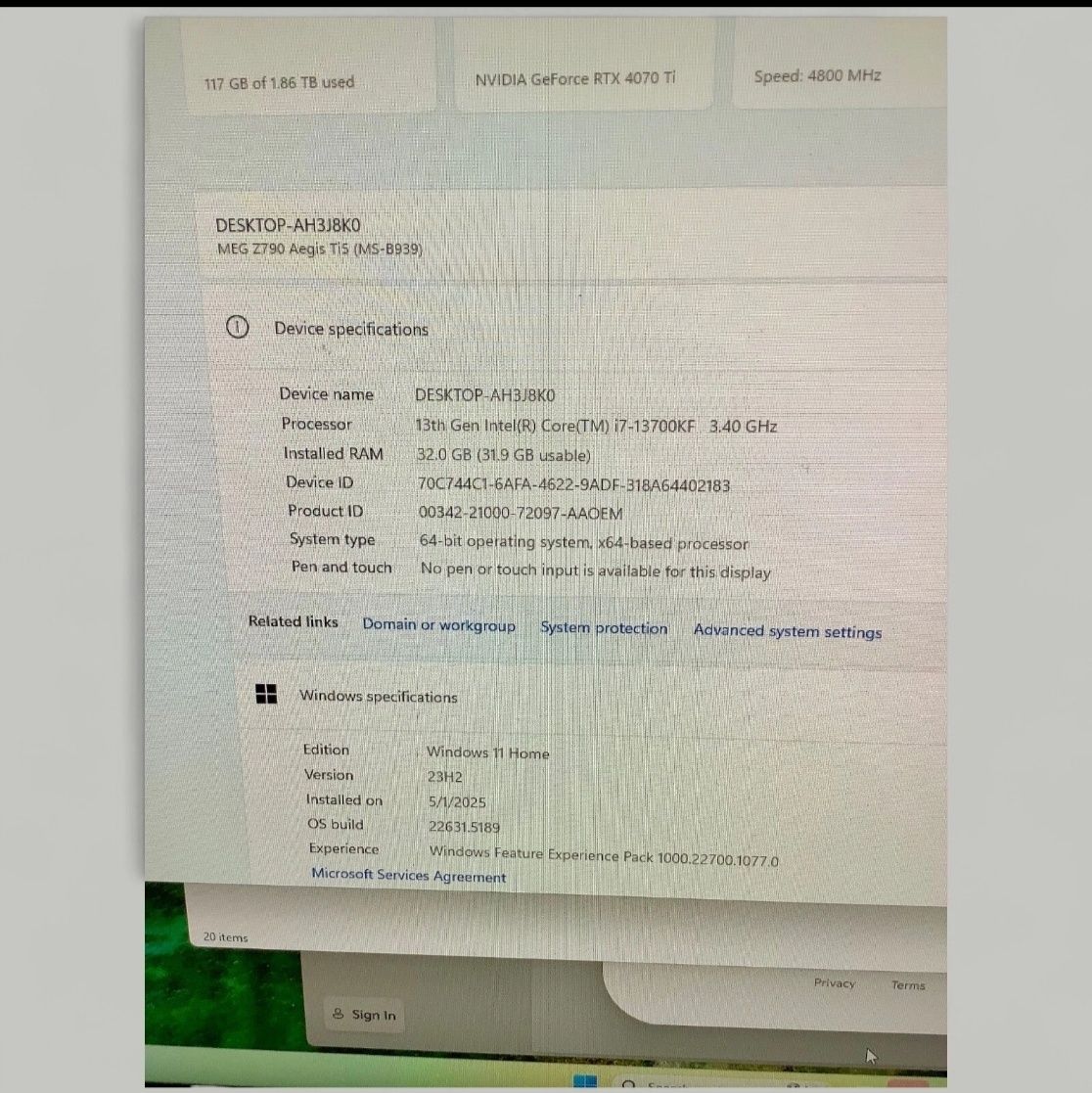 Комп'ютер. Intel i7-13700kf. Без відокарти