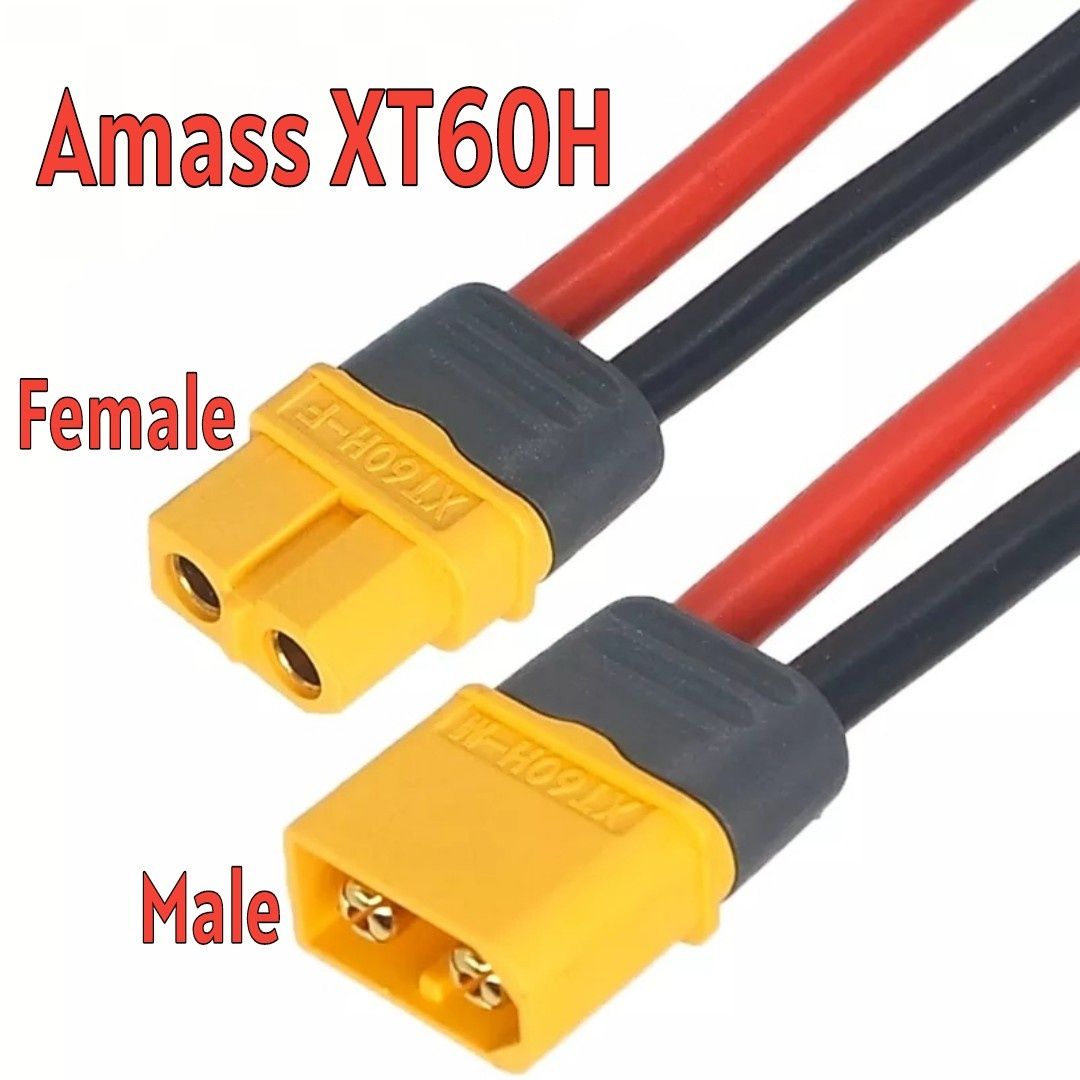 XT60H AMASS разъем питания папа/мама XT60H-F XT60H-M кабель 14AWG 15см