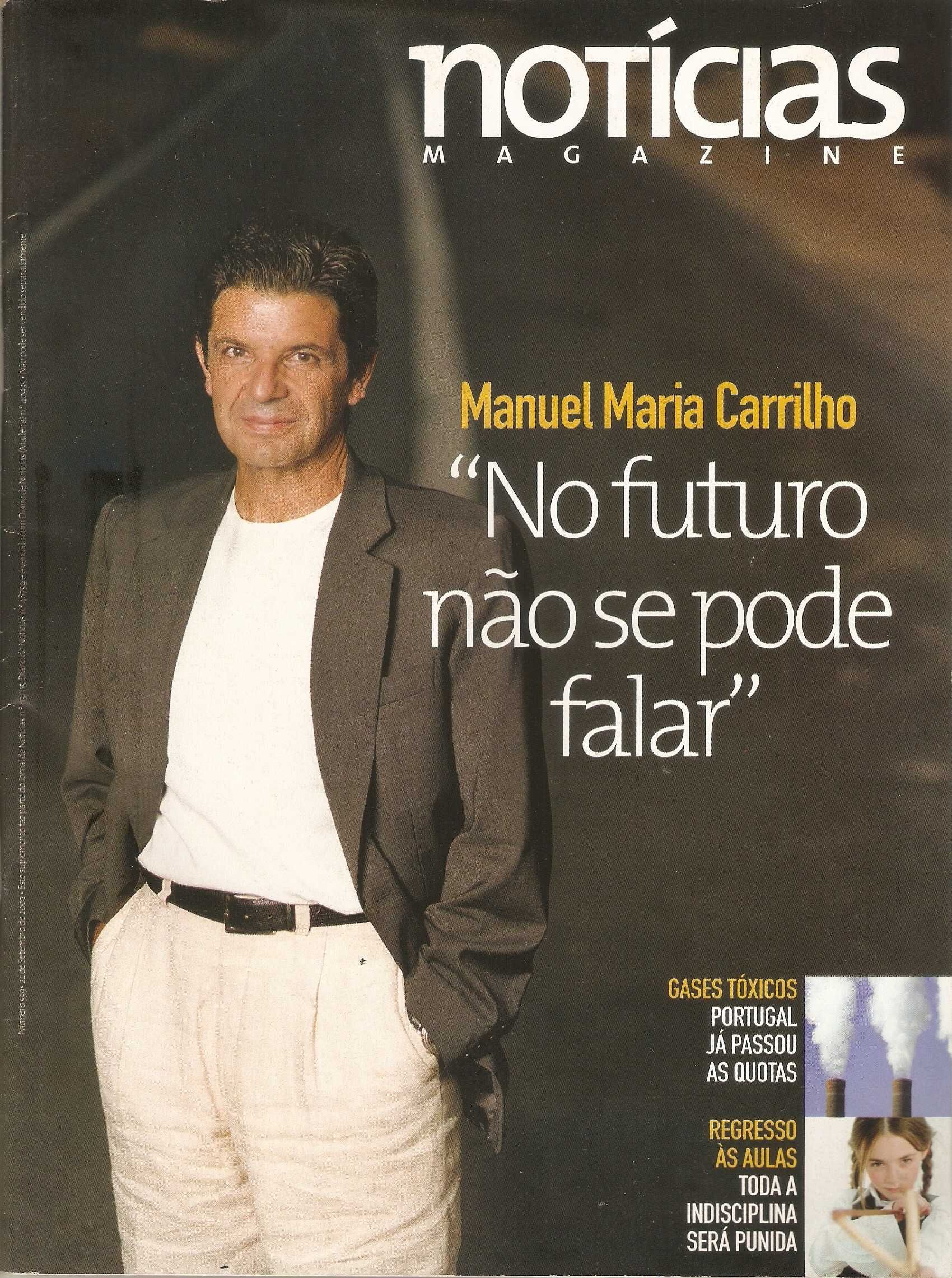 Manuel Maria Carrilho na capa da revista 2002