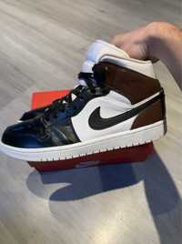 Nike Jordan 1 Mid rozm.44-28cm czarno/brazowo/biale stan bardzo dobry